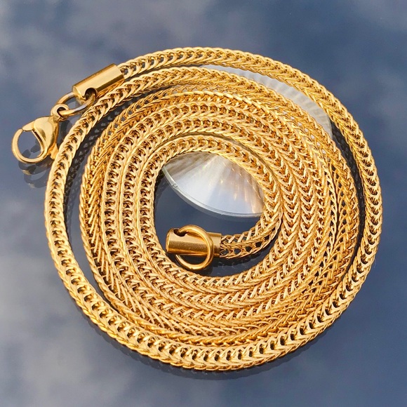 3mm Gold Chain Franco Snake Chain - Picture 2 of 2